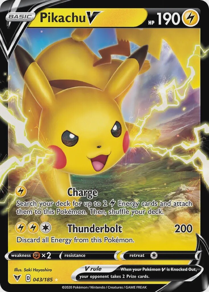 Pikachu V - Ultra Rare - Vivid Voltage - 43
