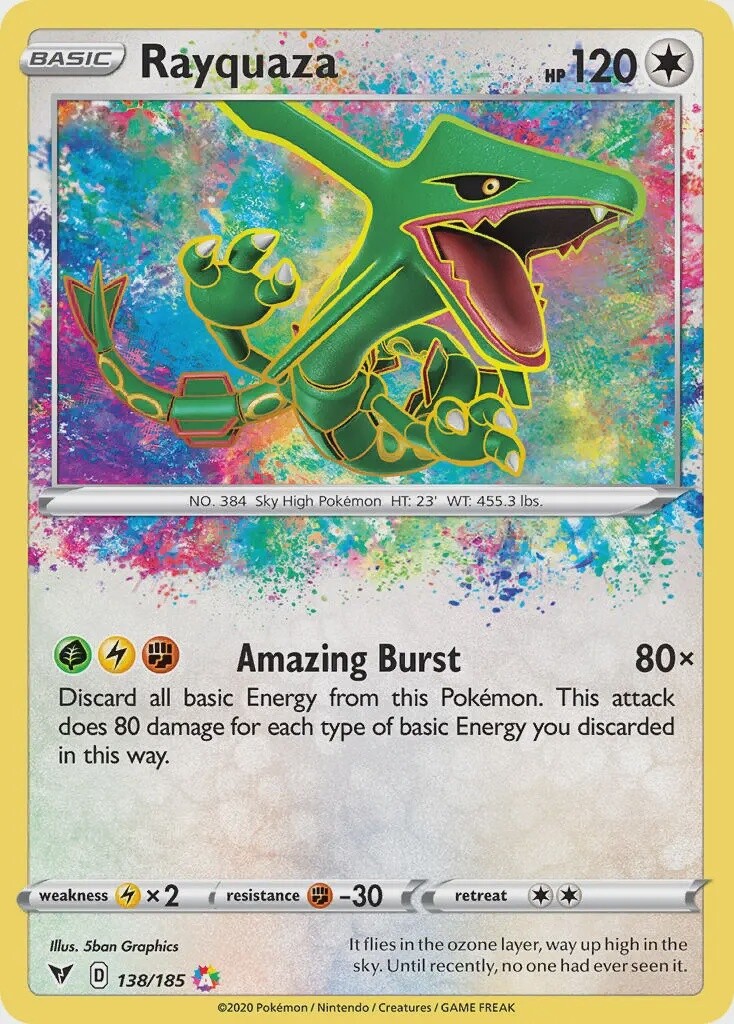 Rayquaza - Amazing Rare - Vivid Voltage - 138