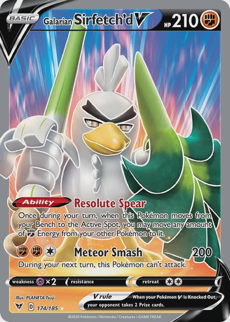 Galarian Sirfetch&#39;d V - Ultra Rare - Vivid Voltage - 174