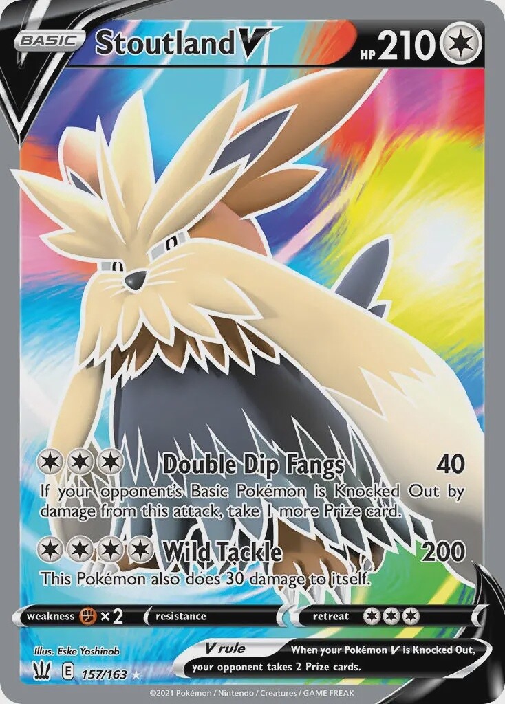 Stoutland V - Ultra Rare - Battle Styles - 157
