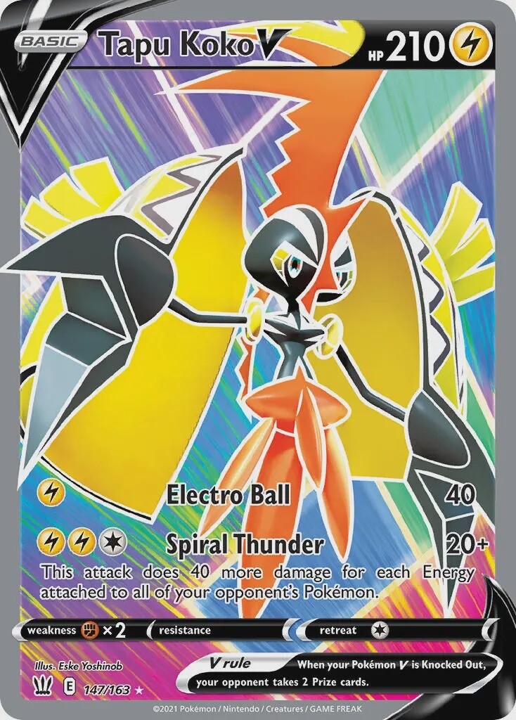Tapu Koko V - Ultra Rare - Battle Styles - 147