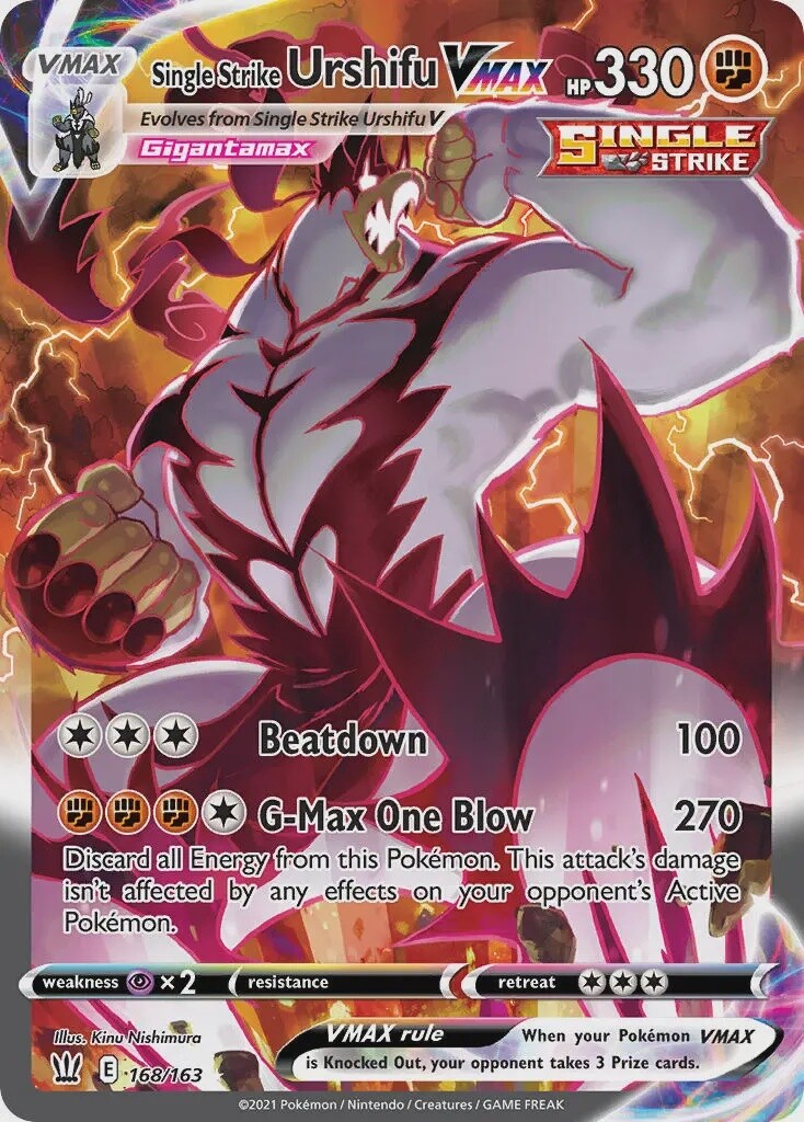 Single Strike Urshifu VMAX - Secret Rare - Battle Styles - 168