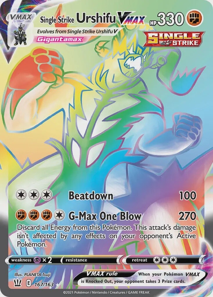 Single Strike Urshifu VMAX - Secret Rare - Battle Styles - 167