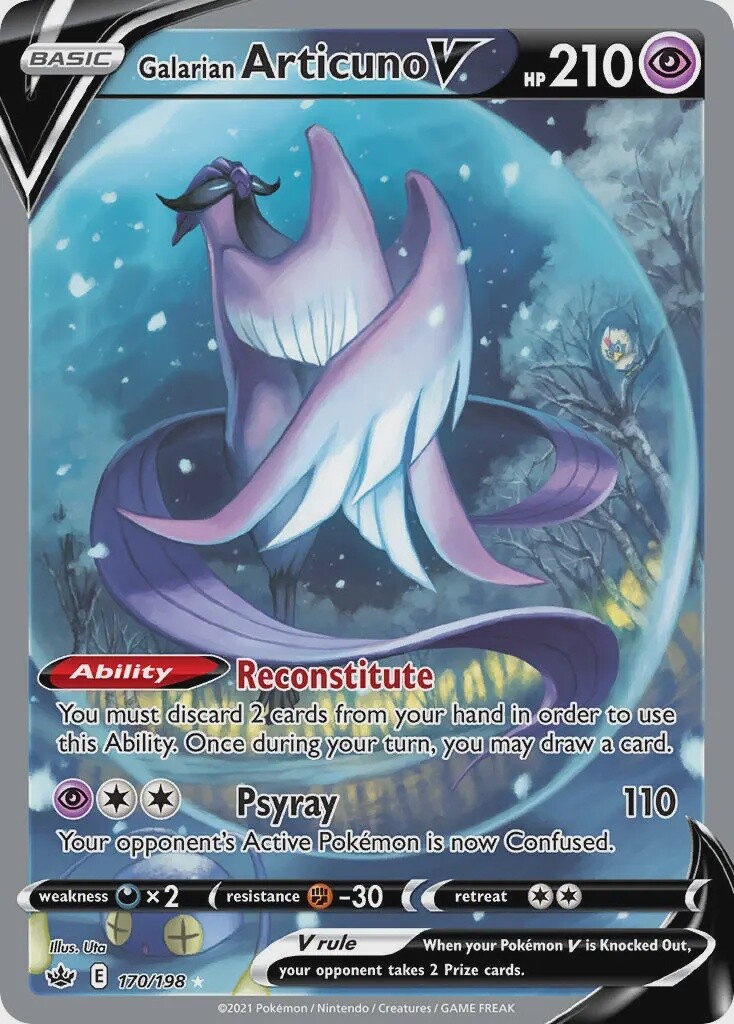 Galarian Articuno V - Ultra Rare - Chilling Reign - 170