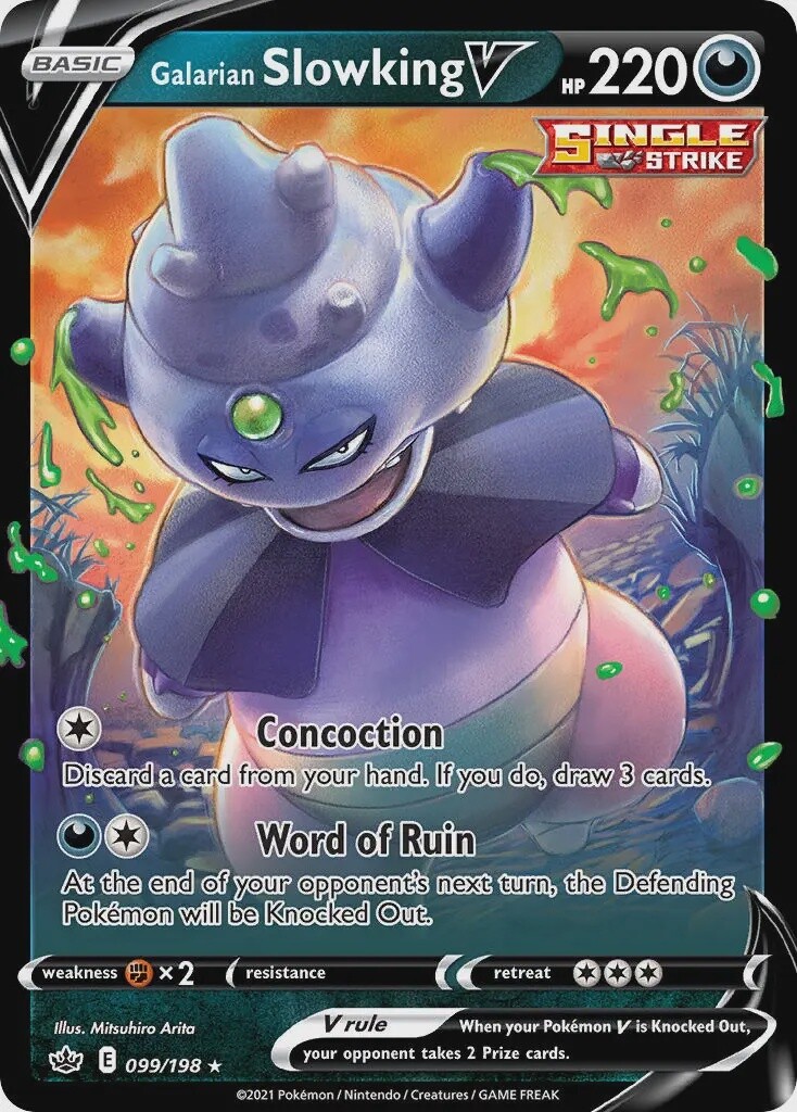 Galarian Slowking V - Ultra Rare - Chilling Reign - 99