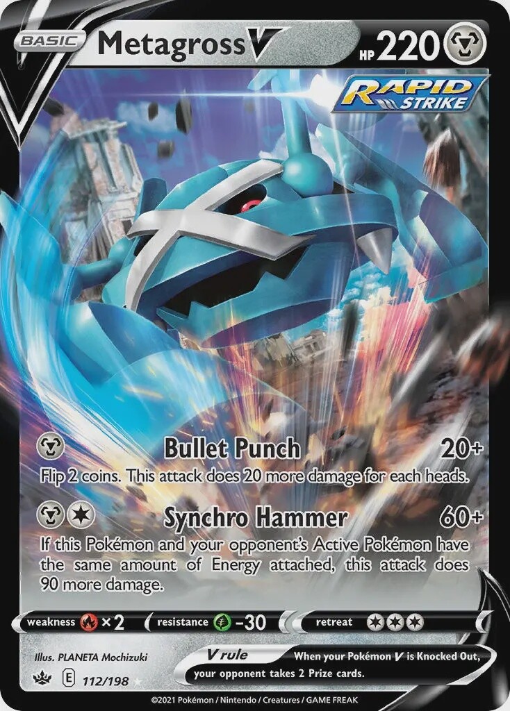 Metagross V - Ultra Rare - Chilling Reign - 112
