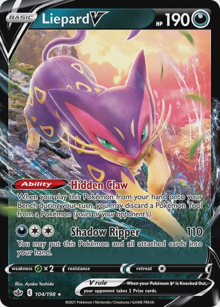 Liepard V - Ultra Rare - Chilling Reign - 104