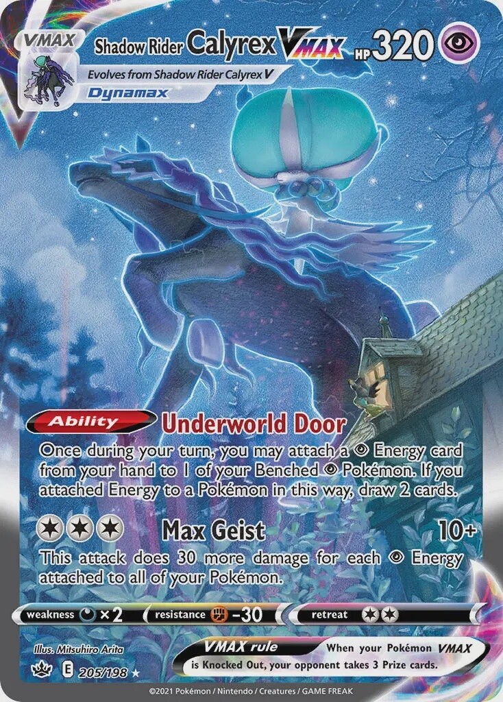 Shadow Rider Calyrex VMAX - Secret Rare - Chilling Reign - 205