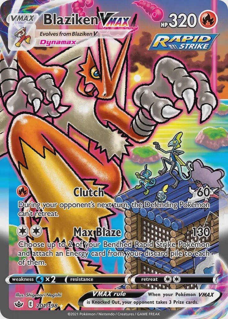 Blaziken VMAX - Secret Rare - Chilling Reign - 201