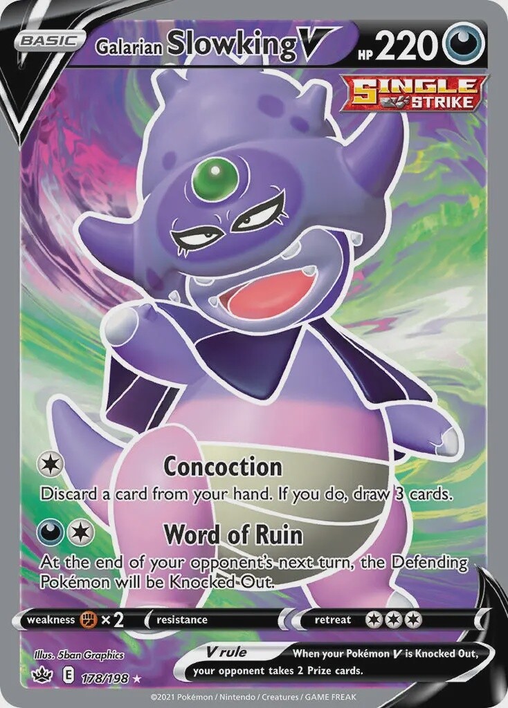 Galarian Slowking V - Ultra Rare - Chilling Reign - 178