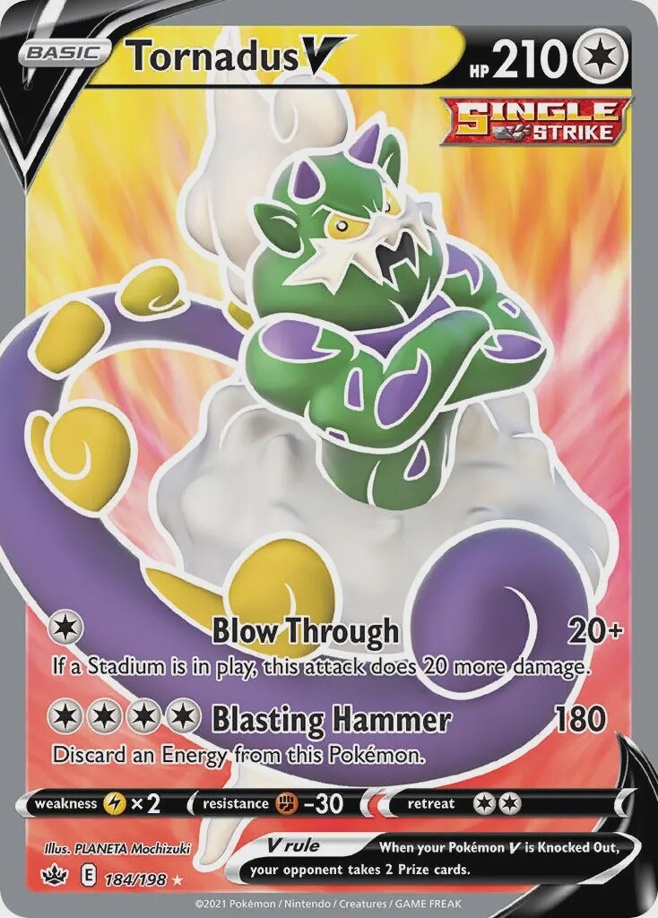 Tornadus V - Ultra Rare - Chilling Reign - 184
