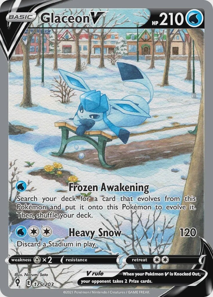 Glaceon V - Ultra Rare - Evolving Skies - 175