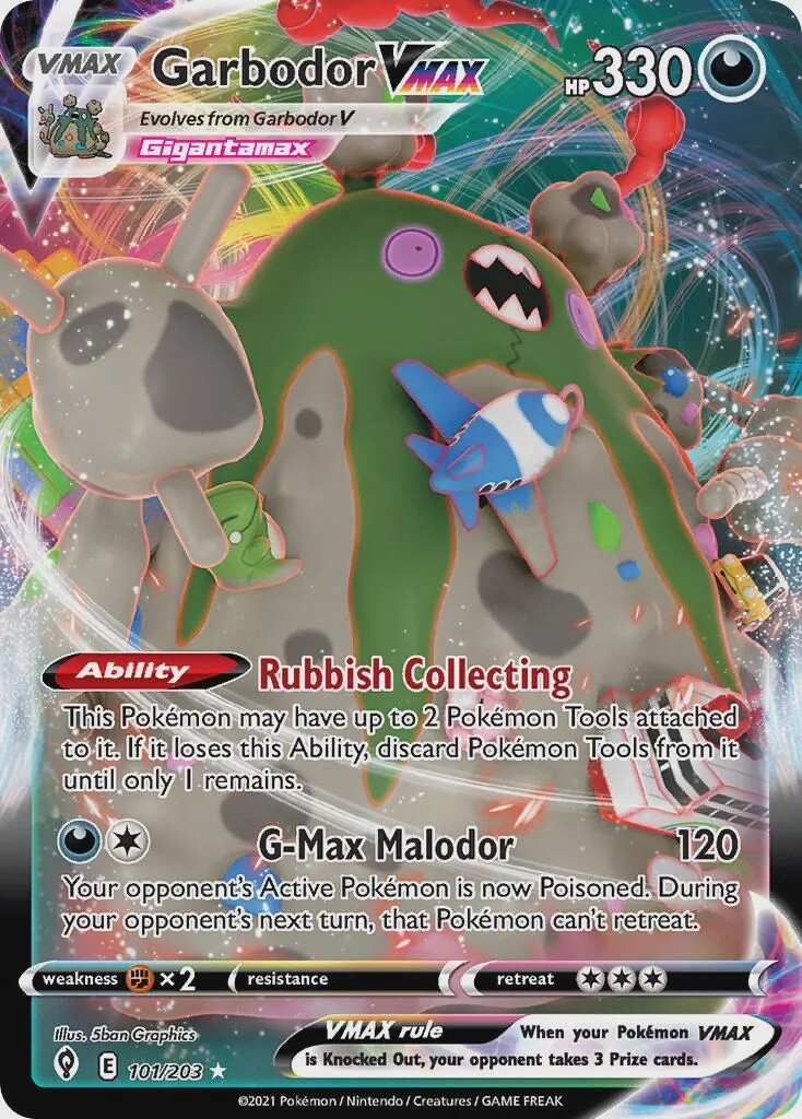 Garbodor VMAX - Ultra Rare - Evolving Skies - 101