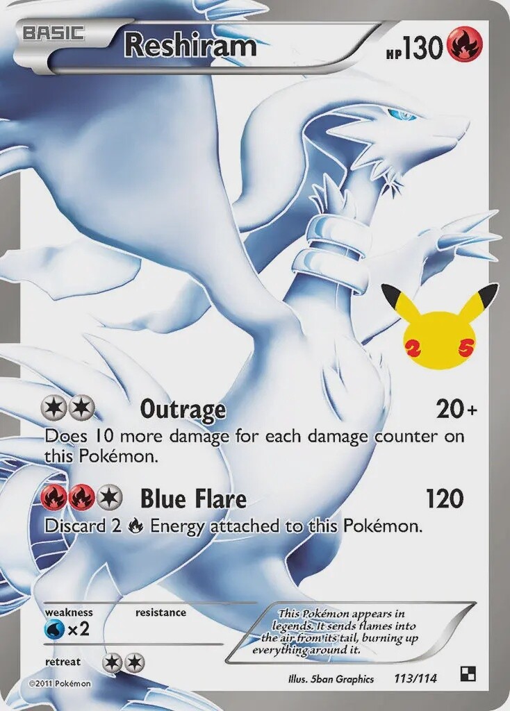 Reshiram - Ultra Rare - Celebrations - BLW 113