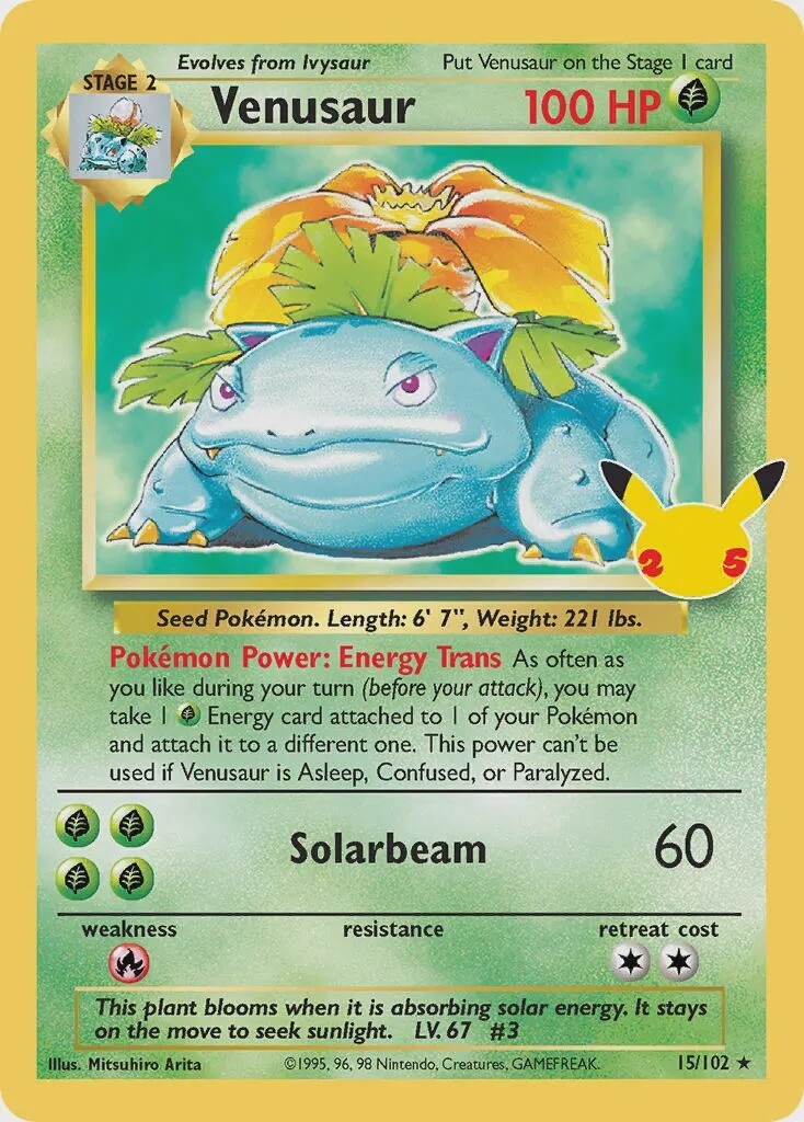 Venusaur - Holo Rare - Celebrations - BS 15
