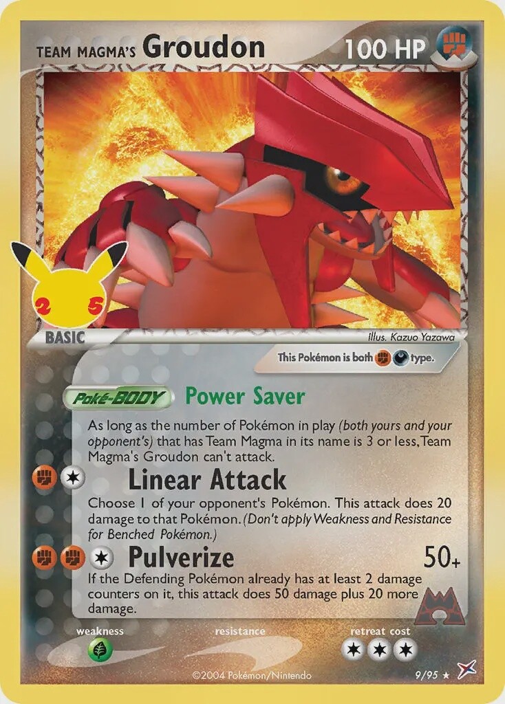 Team Magma&#39;s Groudon - Holo Rare - Celebrations - MA 9