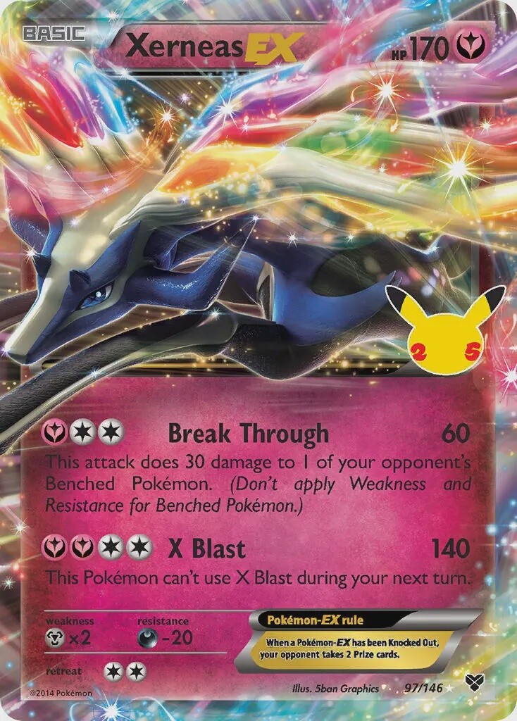 Xerneas EX - Ultra Rare - Celebrations - XY 97
