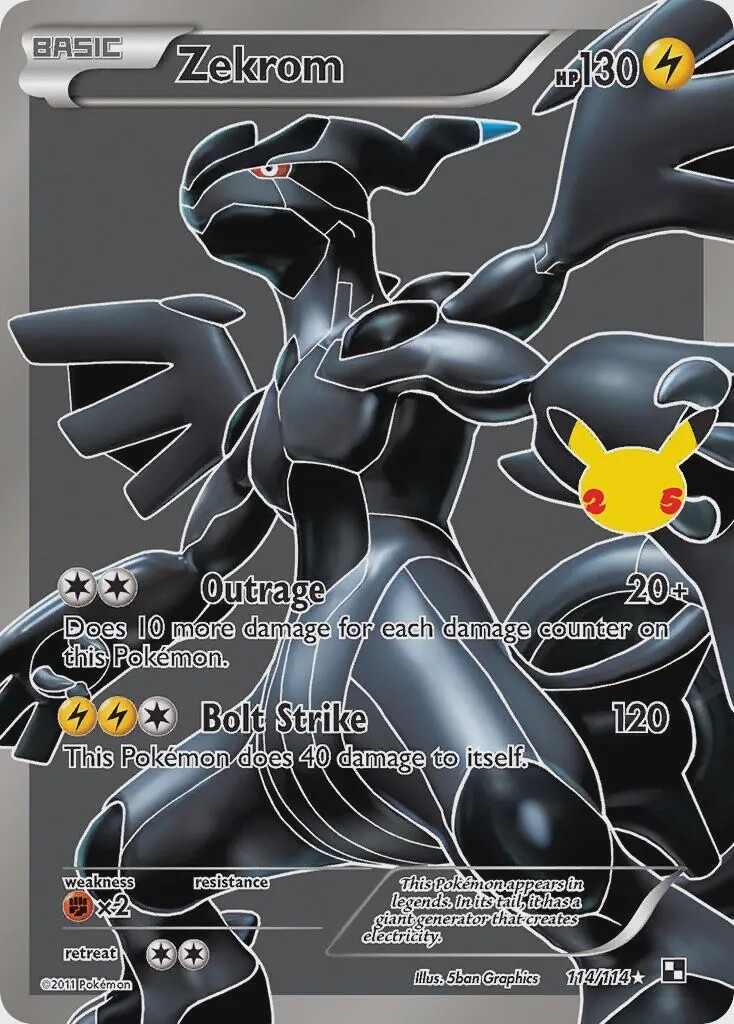 Zekrom - Ultra Rare - Celebrations - BLW 114