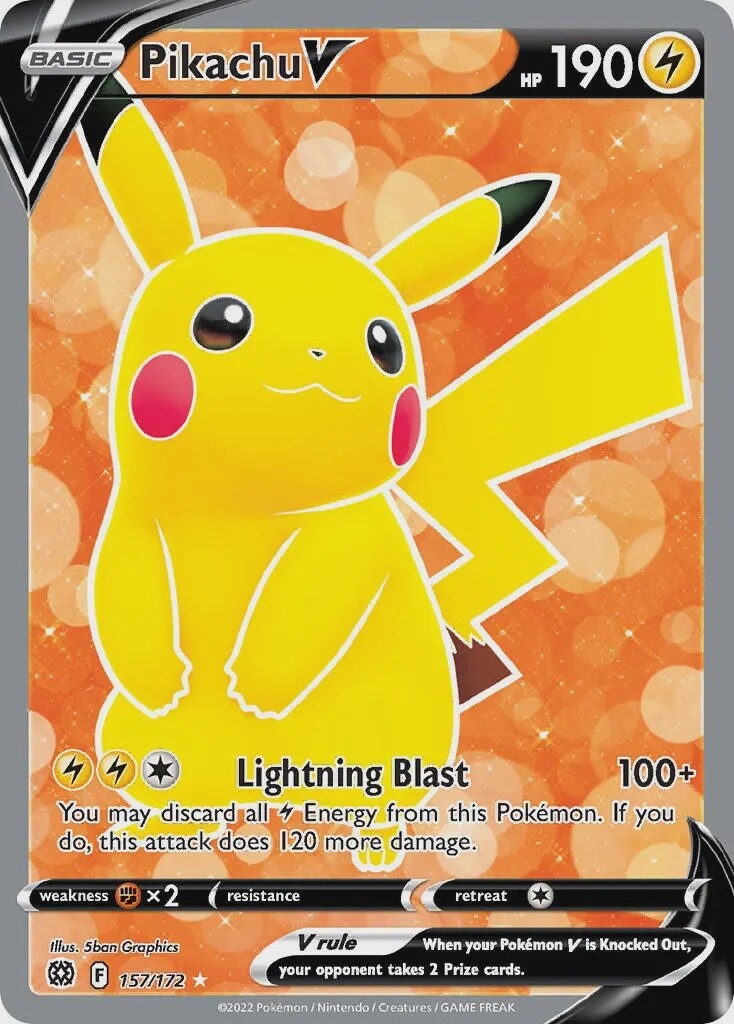 Pikachu V - Ultra Rare - Brilliant Stars - 157
