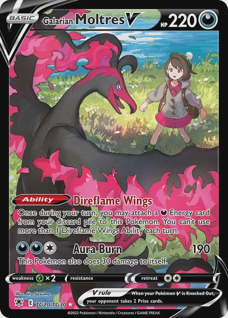 Galarian Moltres V - Ultra Rare - Astral Radiance - TG20