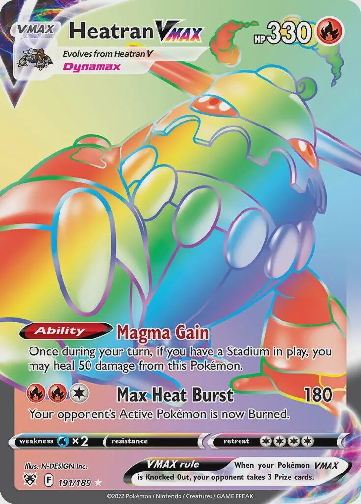 Heatran VMAX - Secret Rare - Astral Radiance - 191