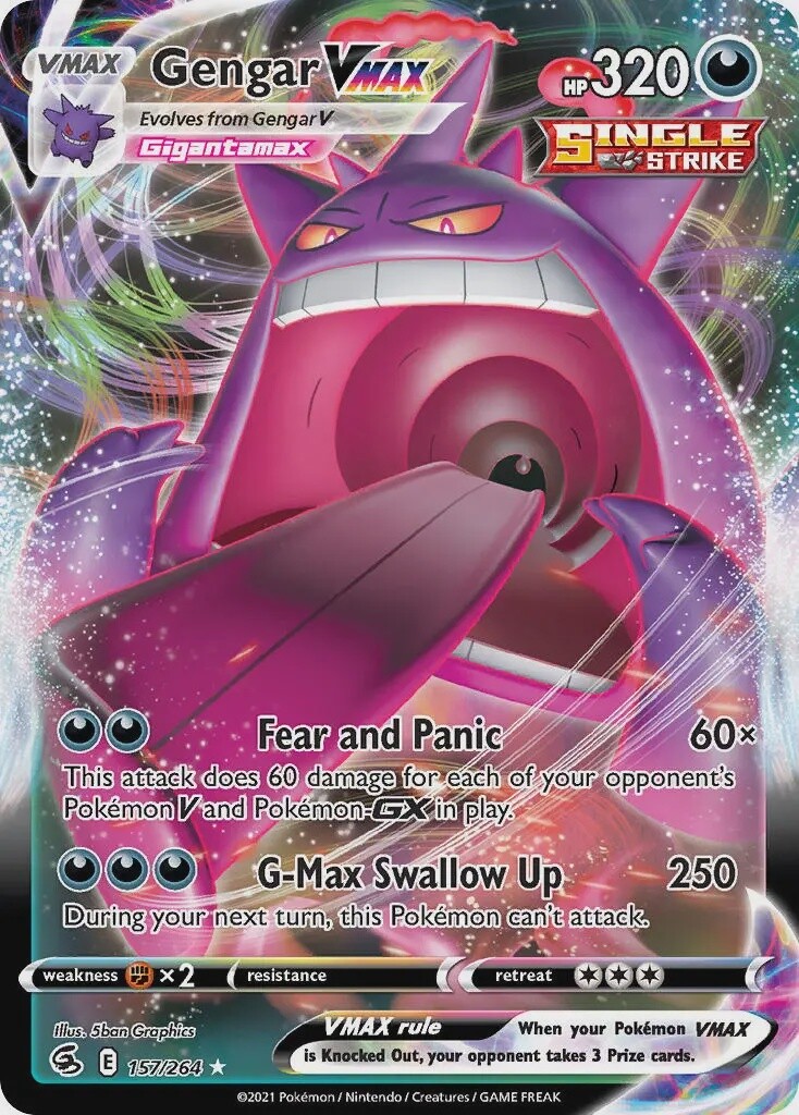 Gengar VMAX - Ultra Rare - Fusion Strike - 157