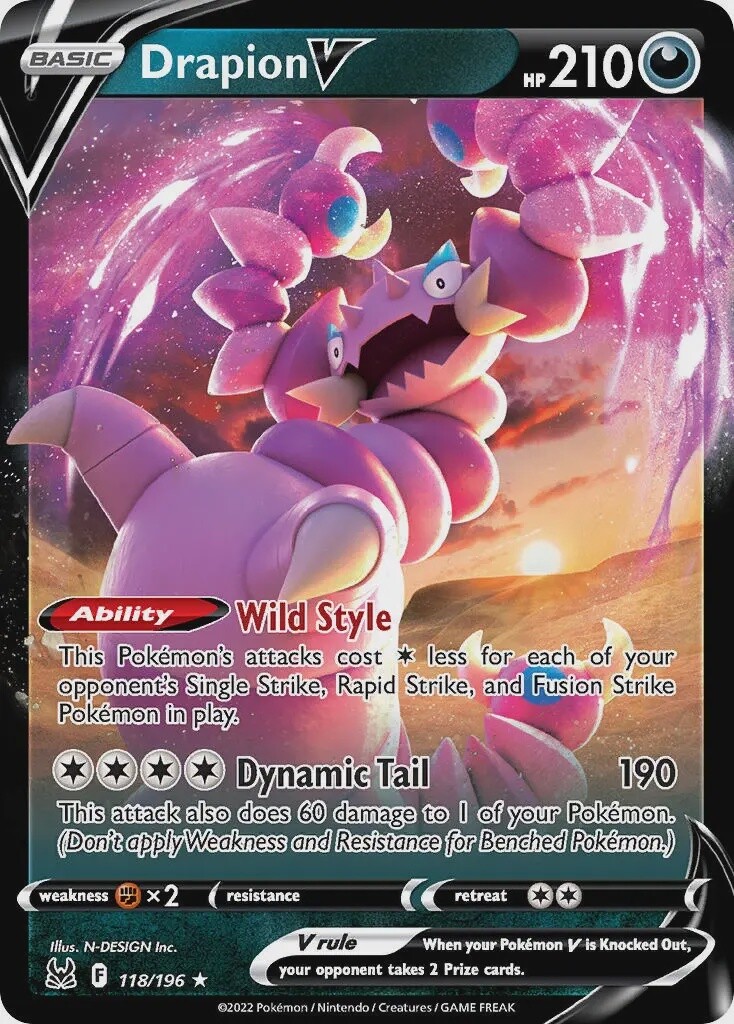 Drapion V - Ultra Rare - Lost Origin - 118
