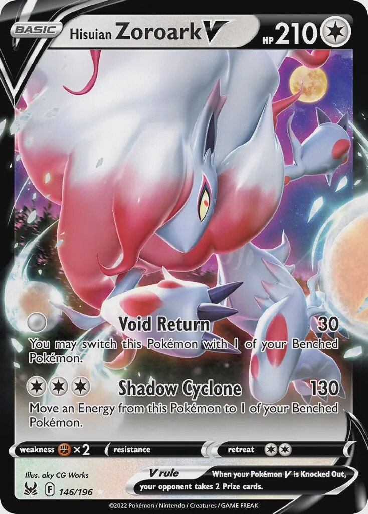 Hisuian Zoroark V - Ultra Rare - Lost Origin - 146