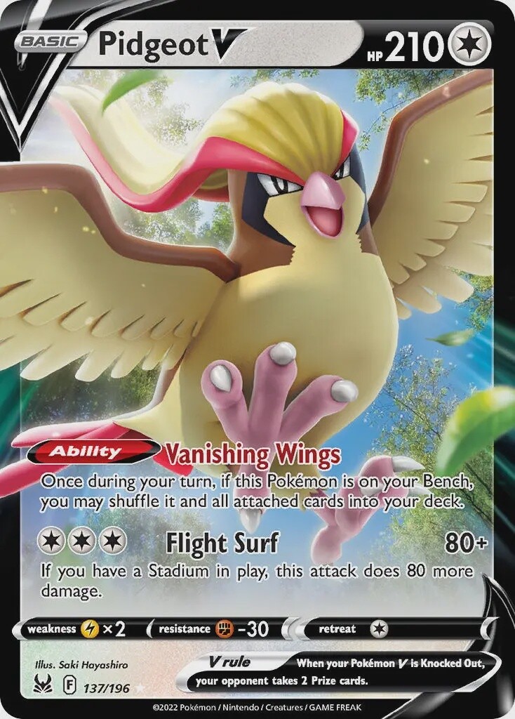 Pidgeot V - Ultra Rare - Lost Origin - 137
