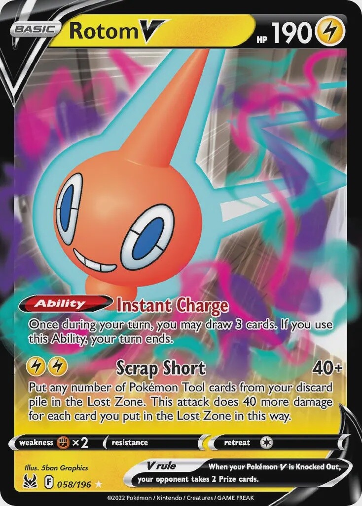 Rotom V - Ultra Rare - Lost Origin - 58