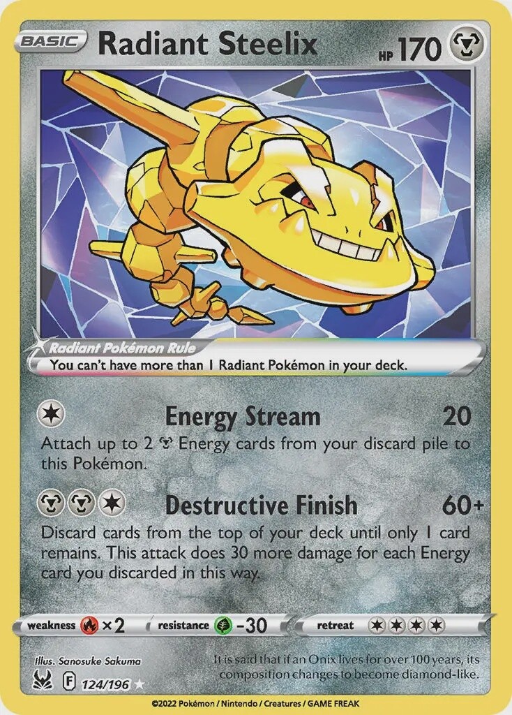 Radiant Steelix - Ultra Rare - Lost Origin - 124