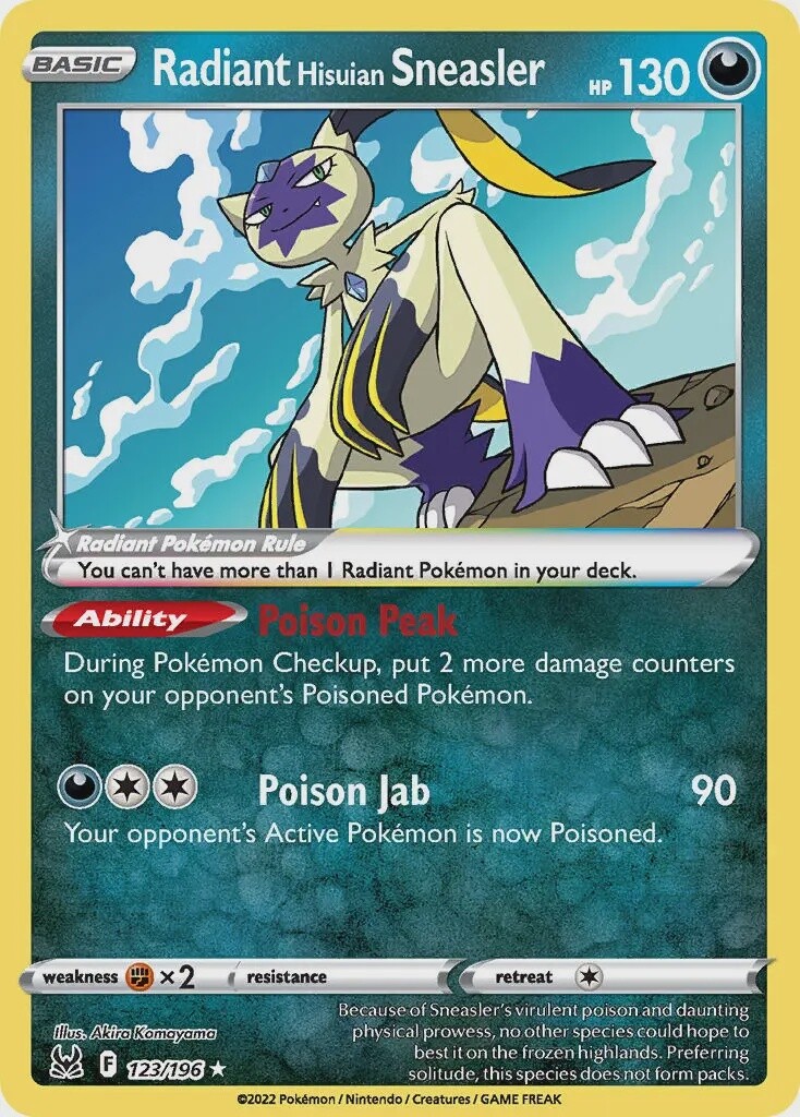 Radiant Hisuian Sneasler - Ultra Rare - Lost Origin - 123