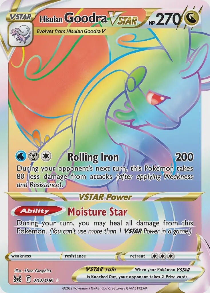 Hisuian Goodra VSTAR - Secret Rare - Lost Origin - 202