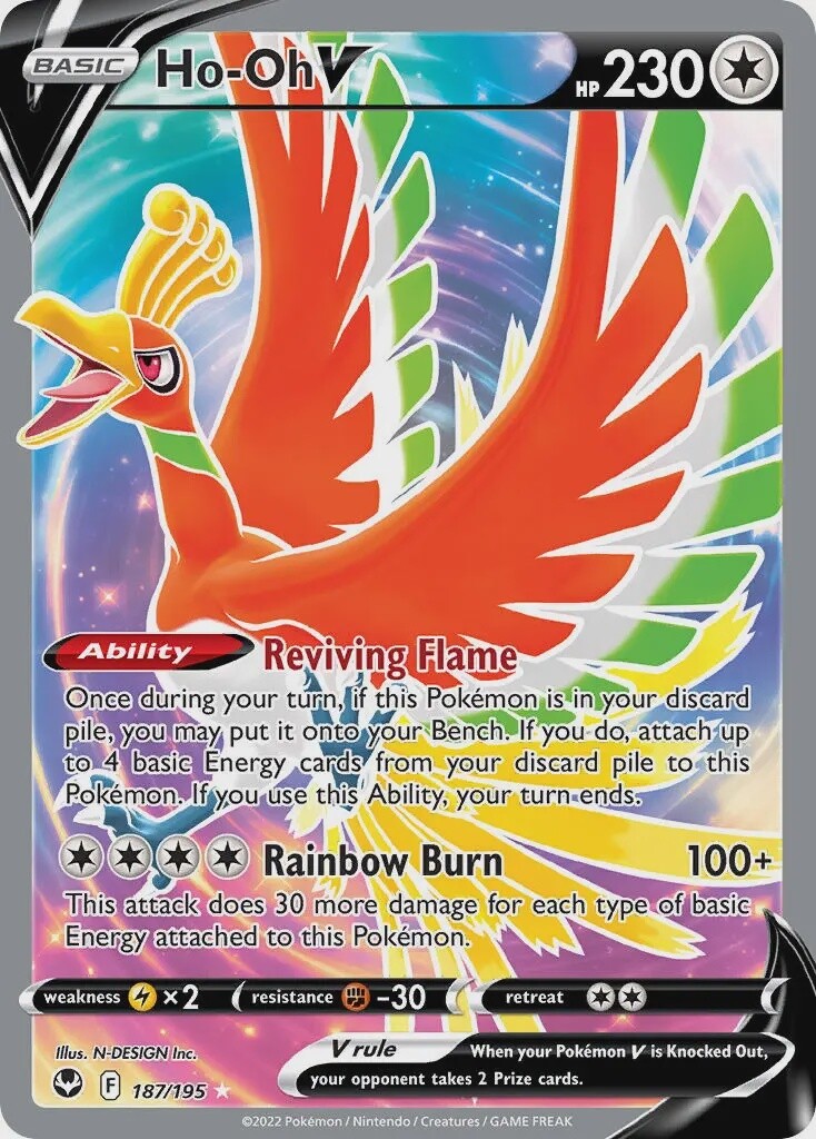 Ho-Oh V - Ultra Rare - Silver Tempest - 187