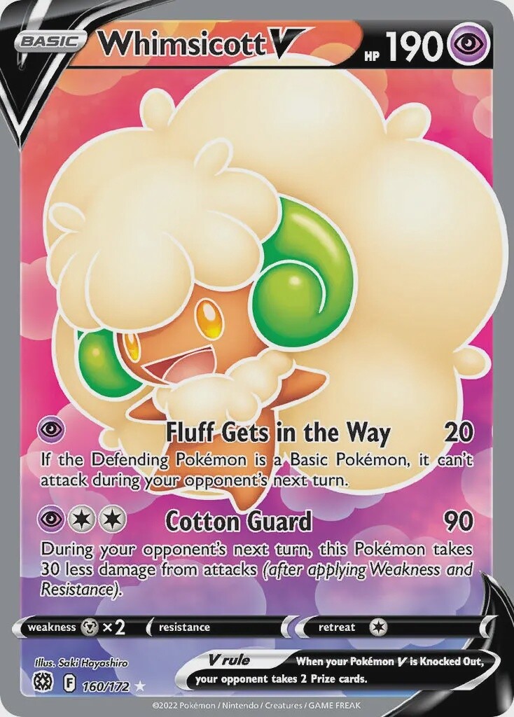 Whimsicott V - Ultra Rare - Brilliant Stars - 160