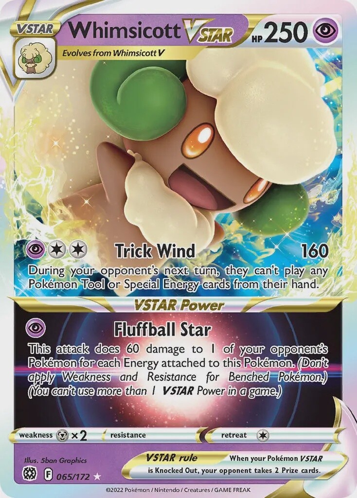 Whimsicott VSTAR - Ultra Rare - Brilliant Stars - 65
