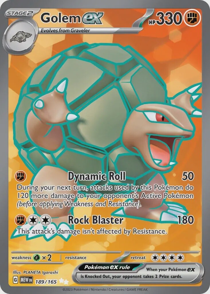 Golem ex - Ultra Rare - 151 - 189