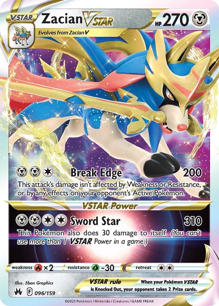 Zacian VSTAR - Ultra Rare - Crown Zenith - 96