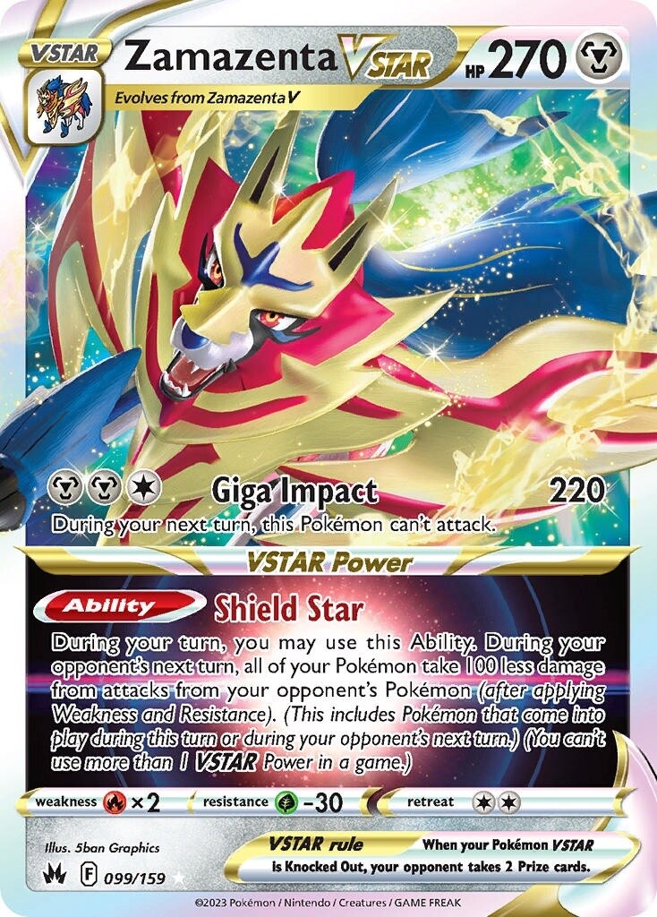 Zamazenta VSTAR - Ultra Rare - Crown Zenith - 99