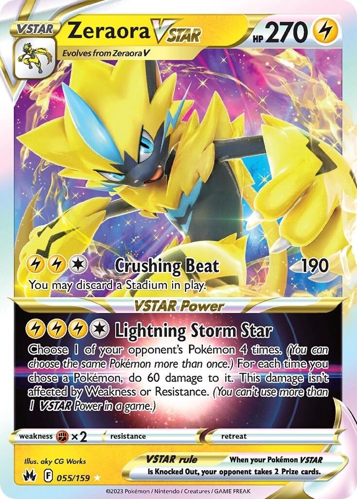 Zeraora VSTAR - Ultra Rare - Crown Zenith - 55