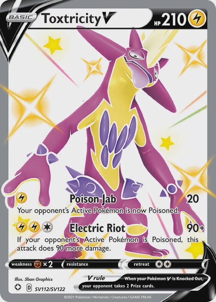 Toxtricity V - Secret Rare - Shining Fates - SV112