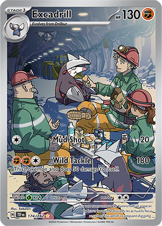 Excadrill - Illustration Rare - Temporal Forces - 174