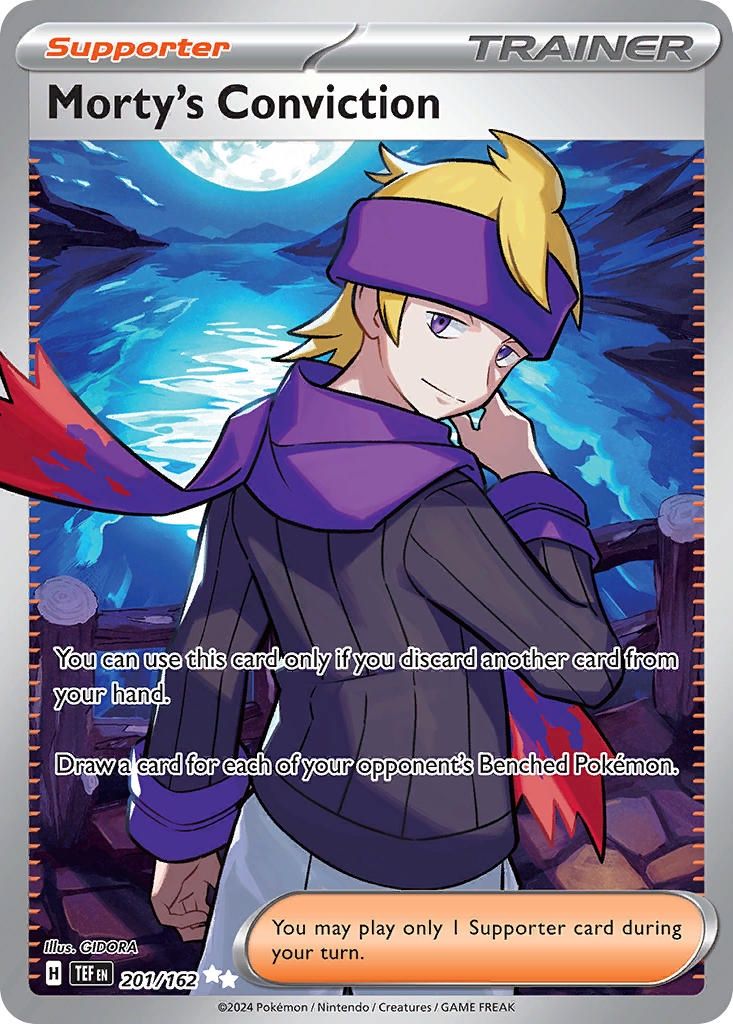 Morty&#39;s Conviction - Ultra Rare - Temporal Forces - 201