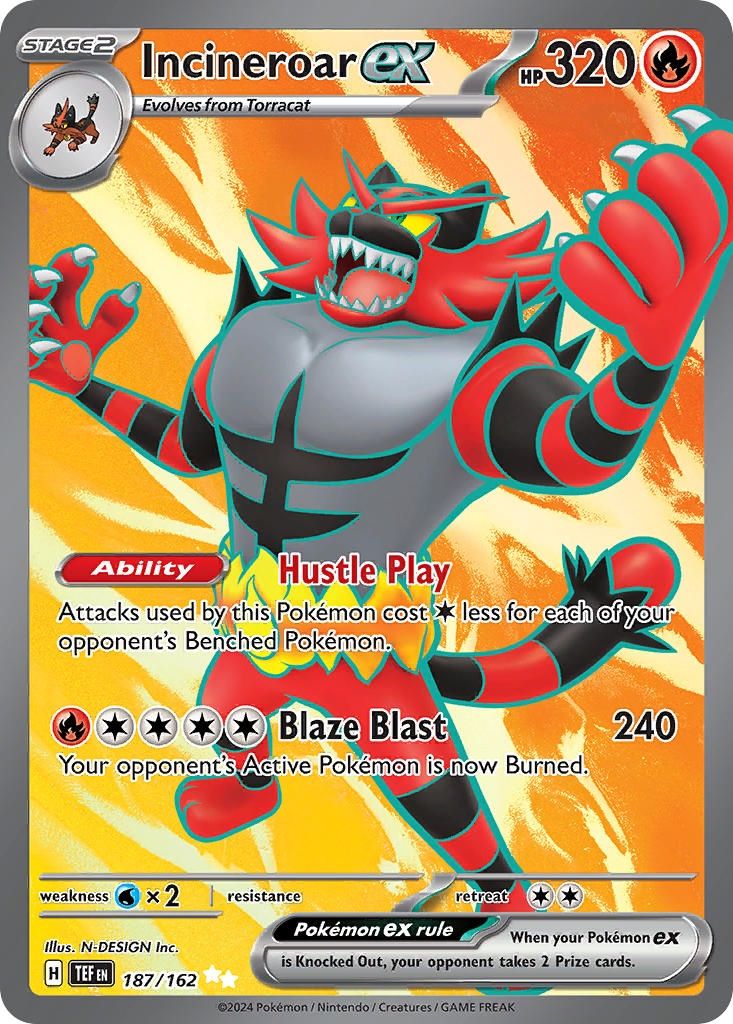 Incineroar ex - Ultra Rare - Temporal Forces - 187