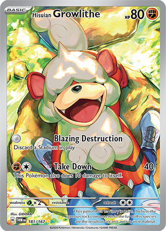 Hisuian Growlithe - Illustration Rare - Twilight Masquerade - 181