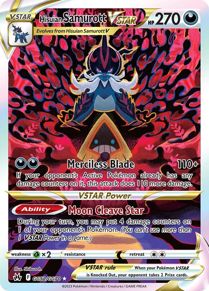 Hisuian Samurott VSTAR - Ultra Rare - Crown Zenith - GG52