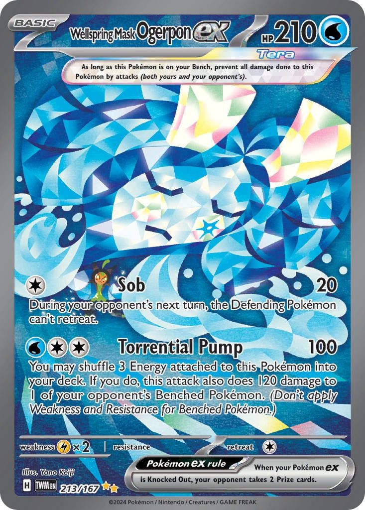 Wellspring Mask Ogerpon ex - Special Illustration Rare - Twilight Masquerade - 213