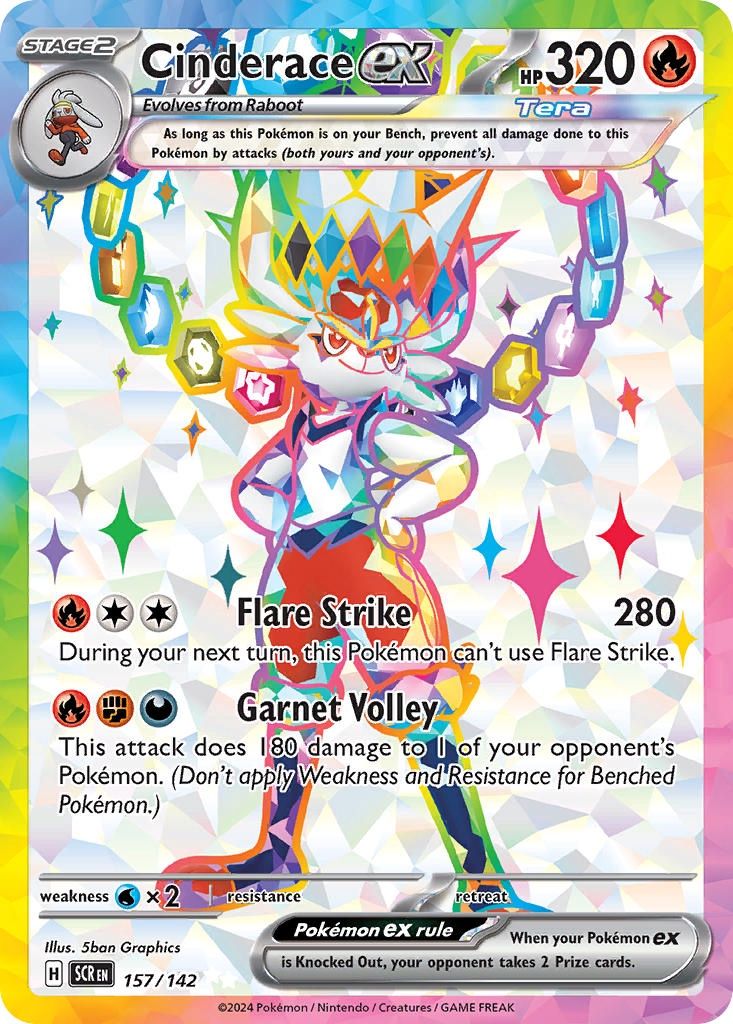 Cinderace ex - Ultra Rare - Stellar Crown - 157