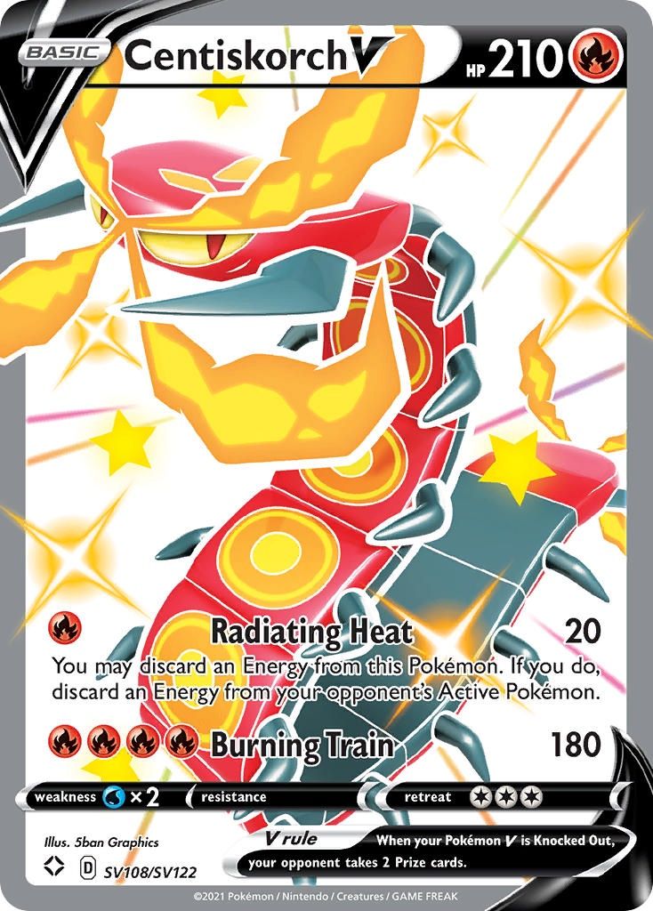 Centiskorch V - Secret Rare - Shining Fates - SV108