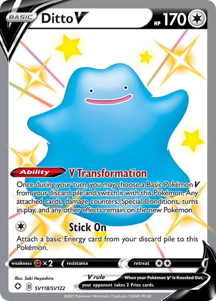 Ditto V - Secret Rare - Shining Fates - SV118